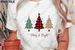Christmas Plaid Trees PNG Sublimation Product Image 2