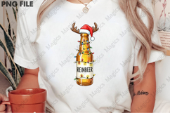 Funny Christmas Reindeer Beer Shirt PNG | Christmas Quotes Product Image 2