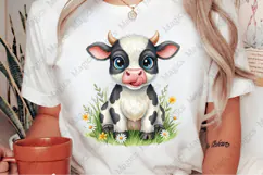 Funny Cow Png, Cartoon Cow Design Png Product Image 2