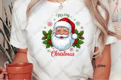 Vintage Merry Christmas Santa Claus PNG Product Image 2