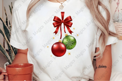 Vintage Christmas Ornament Cherries PNG Product Image 2