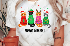 Meowy Christmas Cat Sublimation Png Product Image 2
