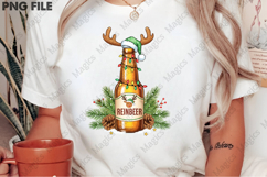 Funny Christmas Reindeer Beer Shirt | Christmas Quotes Product Image 2
