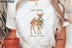 Vintage Christmas Deer PNG Sublimation Product Image 2