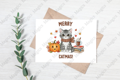 Merry Catmas Cat T-Shirt Design Png Product Image 3