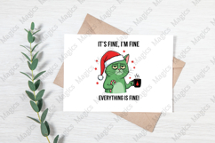 Christmas Sarcastic Funny Cat It&#039;s Fine Product Image 3