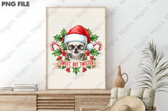 Christmas Skull Sweet but Twisted PNG Product Image 3