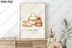 Winter Vibes Basics Bougie Christmas PNG | Christmas Quotes Product Image 3