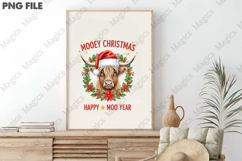 Mooey Christmas Happy Moo Highland Cow | Christmas Quotes Product Image 3