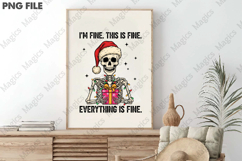 Funny Christmas Skeleton PNG Sublimation Product Image 3