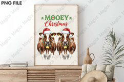 Hand Drawn Christmas Farm Cow PNG Product Image 3