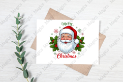 Vintage Merry Christmas Santa Claus PNG Product Image 3
