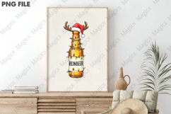Funny Christmas Reindeer Beer Shirt PNG | Christmas Quotes Product Image 3