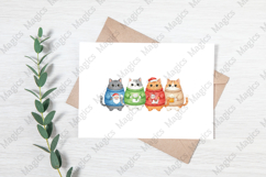 Cute Christmas Cats in Sweaters Png Product Image 3