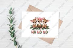 Ho Ho Ho Reindeer Bow Pink Png Product Image 2