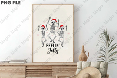 Funny Christmas Skeleton PNG Sublimation Product Image 3