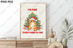 I&#039;m Fine Everything is Fine Christmas | Christmas Quotes Product Image 3