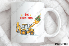 I Dig Christmas Boy Excavator Truck | Christmas Quotes Product Image 4