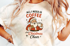 Retro Christmas Coffee Santa SVG PNG Product Image 4