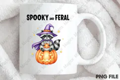 Spooky and Feral Raccoon PNG,Halloween Product Image 3