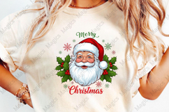 Vintage Merry Christmas Santa Claus PNG Product Image 4