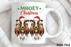 Hand Drawn Christmas Farm Cow PNG Product Image 4