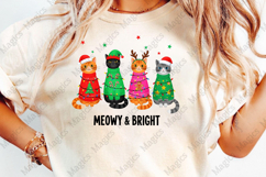 Meowy Christmas Cat Sublimation Png Product Image 4