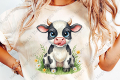 Funny Cow Png, Cartoon Cow Design Png Product Image 4