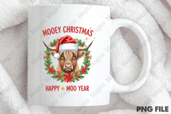 Mooey Christmas Happy Moo Highland Cow | Christmas Quotes Product Image 4