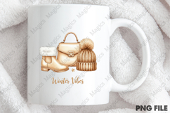 Winter Vibes Basics Bougie Christmas PNG | Christmas Quotes Product Image 4