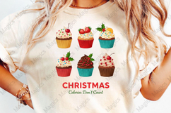 Vintage Christmas Cupcakes Sublimation Product Image 4