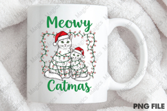 Vintage Christmas Cat PNG Sublimation Product Image 4