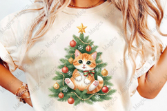 Christmas Kitten Tree Png, Christmas Png Product Image 4