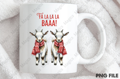 Hand Drawn Christmas Farm Goat PNG Product Image 4