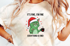 Christmas Sarcastic Funny Cat It&#039;s Fine Product Image 4