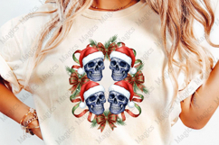 Christmas Coquette Skeleton Halloween PNG Product Image 4