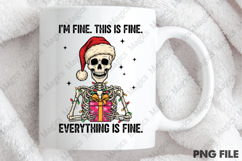 Funny Christmas Skeleton PNG Sublimation Product Image 4