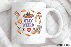 Witchy Vibes Celestial Halloween,Stay Weird PNG Product Image 3