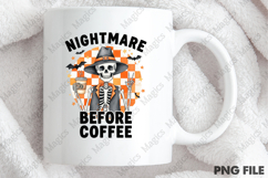 Skeleton Retro Halloween Coffee Fall PNG Product Image 3