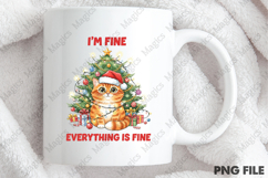 I&#039;m Fine Everything is Fine Christmas | Christmas Quotes Product Image 4