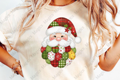 Patchwork Christmas Png Santa Claus Png Product Image 4