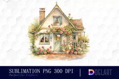 Watercolor Vintage Valentine Rose Clipart, Sublimation Art Product Image 1