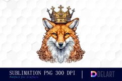 Watercolor Wearing A Crown Sublimation Clipart Product Image 1