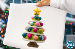 Crochet Yarn Christmas Tree PNG, Christmas Tree PNG, Tree Product Image 1