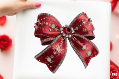 Sparkling Glitter Christmas Bow Png Product Image 1