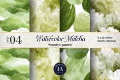 Watercolor Matcha Pattern, Green Wash Texture Product Image 1