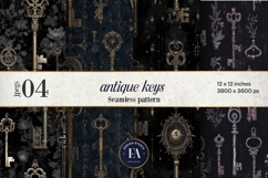 Antique Keys Pattern | Gothic Vintage Texture Product Image 1