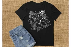 Tropical Flower Svg Hibiscus and Tropical Leaves Svg Product Image 4