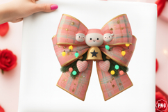 Gingerbread Coquette Bow Christmas PNG Product Image 1
