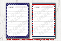 Nautical Note Paper Bundle Page, Anchor Writing Papers Set Product Image 2